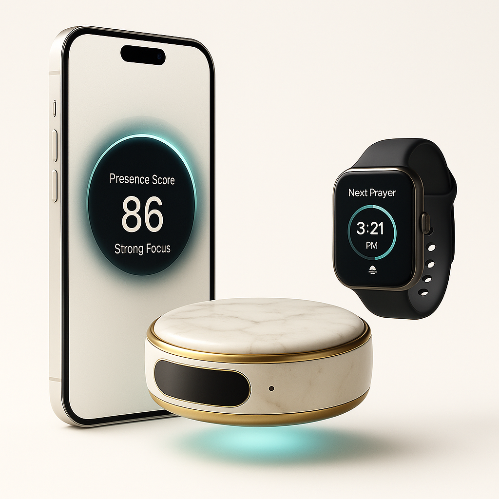 Three Lumen Core finishes arranged together